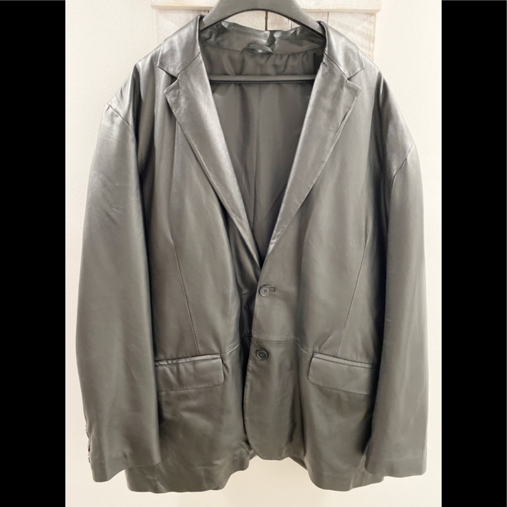 Luciano Natazzi black leather Jacket